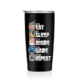 Jztco Anime Gifts Anime Merch 20 oz Tumbler Kawaii Stuff Game Anime Stuff Manga Coffee Mug Funny Insulated Tumblers Thermal Cup for Birthday Japanese Gifts for Anime Game Lovers Fans Women Men Girls