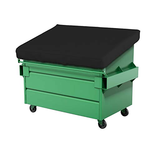 Dumpster Cover 18 Oz Waterproof - 100% Weather Resistant Garbage Can Top With 4 Corner Elastic - Customize Patio/Dumpster Tarp With Logo & Image (48