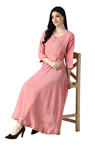 Image of DHRUVI TRENDZ Women Rayon Anarkali Kurta