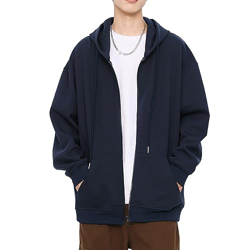 メンズ 秋服 パーカー 長袖 フード付き カーディガン