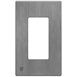 ENERLITES SI8831-BGY - Placa decorativa de pared cepillada sin tornillos,