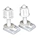 KUYYFDS 2 Pcs White Plastic Toilet Seat Bolts and Nuts with Rubber Washers Hinge Screws Replacement Parts for Toilet Seats Assembly Toilet Lid Commercial Toilet Seats