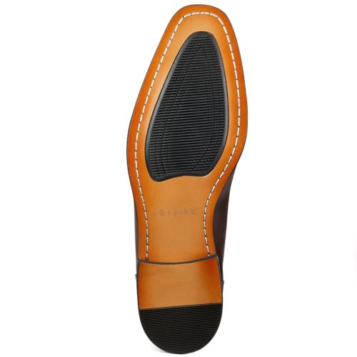 Image of GIFENNSE Men's Dress Shoes Oxford Lace-Up Leather Formal