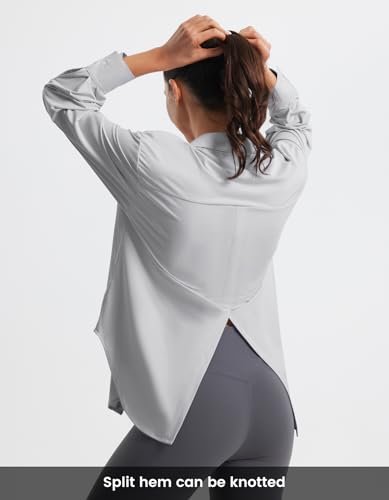 Libin Women's Sun Protection Shirts Long Sleeve UPF50+ Button Down Shirt Quick Dry Swim Beach Cover Up for Hiking Safari3