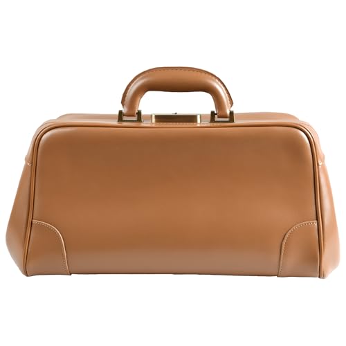 Gima - Florida-Ledertasche, mit starrem Boden, Innenfächer zum bequemen und ordentlichen Aufbewahren der Erste-Hilfe-Werkzeuge, brünierter Verschluss, Kastanienfarben, 27124