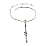 Japanese Katana Sword Snake Chain Charm Bracelet