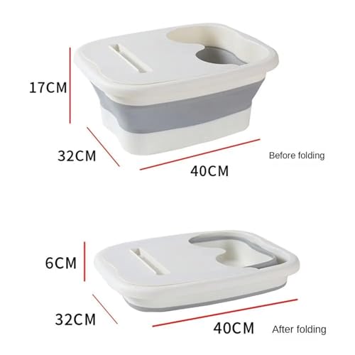 Cubeta plegable para baño de pies y masaje color verde miniatura 2