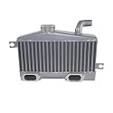 Zwischenkühler Turboladerkühler Passend Für EJ20 100 Mm, Passend Für Subaru, Passend Für Impreza, Passend Für WRX STI, GC8 BK, Top Mount Intercooler Turbo(Silver)