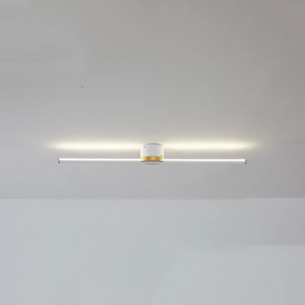 Minimalistyczna liniowa lampa sufitowa naturalna biel 4000K LED długa nowoczesna półwpuszczana do sypialni korytarza kuchni, biały czarny