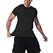 VanKee Men’s Compression Shirt Short Sleeve Athletic Workout T-Shirt Base Layer Tops Sports Cool Dry Rash Guard Moisture-Wicking Undershirt for Running Basketball Football Gym Fitness Baseball Yoga