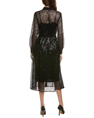 Image of Anne Klein Women's Mixed Media A-line Shirt Dress