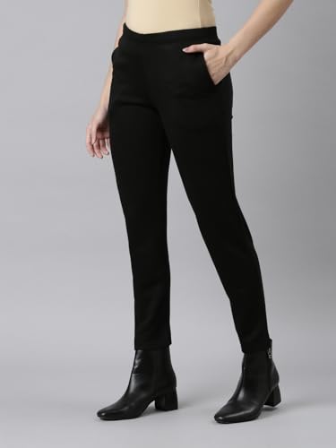 Image of GO COLORS Solid Ultra Warm Kurti Pant for Women | Mid Rise, Warm tech