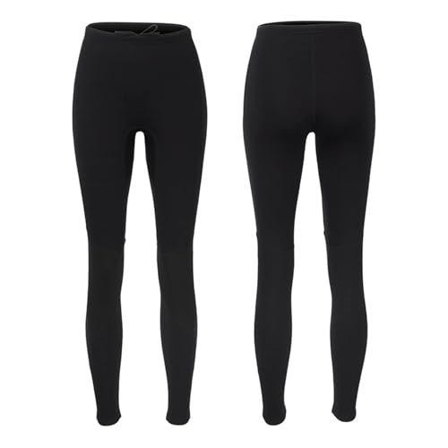 TOVCHEI Women's 3MM Wetsuit, Long Sleeve Top Pants Neoprene Diving Suit Sunscreen Anti Jellyfish for Scuba Snorkeling Surfing,Black Pants,XL