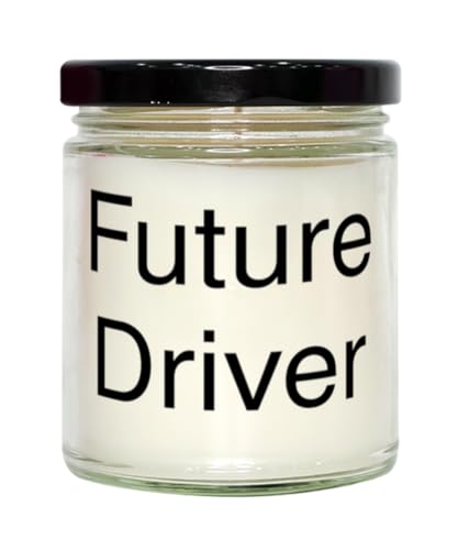 Generic Future Driver Scent Candle, Driver Present from Colleagues, Inspirational for Coworkers, 9oz, White