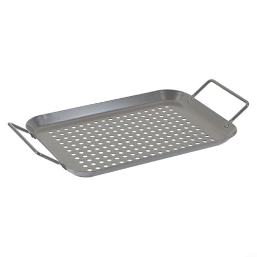 EffiFish Sistema de la cacerola de la parrilla del Bbq, cesta vegetal del acero inoxidable con las manijas duales para cocinar al aire libre