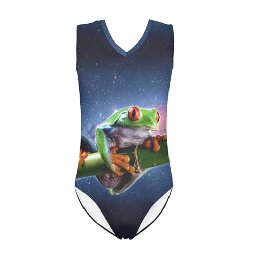 Image of Girls Fashion Print One Piece Swimsuit Bathing Suit Gymnastic Leotard for Kids, 5-14 Years