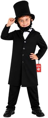Morph Abraham Lincoln Costume Kids, Halloween Costumes for Kids