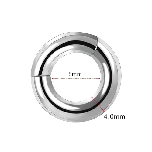 G23 Titanium Septum & Nose Rings - Heavy Gauges, Hinged, Hoop, Body Piercing Jewelry for Septum, Nose, Lip, Cartilage, Tragus, Conch Piercing2