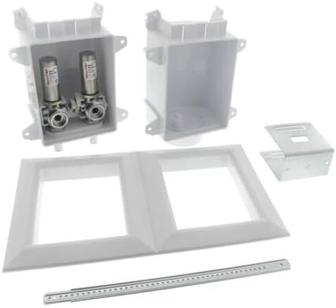 Ox Box Washing Machine Outlet Box w/Water Hammer Arrestor - 1/2" PEX Crimp Connection
