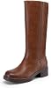 Botas altas hasta la rodilla de plataforma y tacón grueso de punta cuadrada para mujer DREAM PAIRS 2
