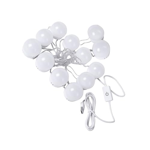 SOIMISS Lámpara LED para Espejo de Tocador 12 Bombillas USB Luz Ajustable Multicolor Material PC y ABS Adecuado para Maquillaje y Baño Luces Decorativas para Espejos de Baño