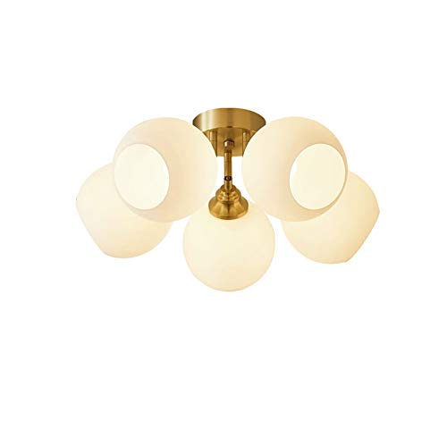 Lustre moderne à 5 lumières pour illuminer une cuisine et un couloir design