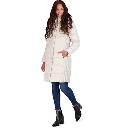 Tahari Casey Fitted Puffer Coat for Women-Quilted Winter Coat with Bib - Image 4