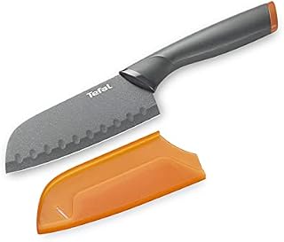 Tefal Fresh Kitchen K12201 nóż Santoku 12 cm, antracytowy/pomarańczowy
