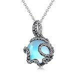 Cehuzeli - Collar de pulpo para mujer, 925 plata de ley con colgante de pulpo, collar de plata esterlina con cuello de pulpo, regalos de joyería de animales de mar para mujeres amantes del mar