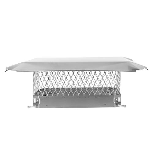 Draft King SS1216U Bolt On Stainless Steel Single Flue Chimney Cap, 12" x