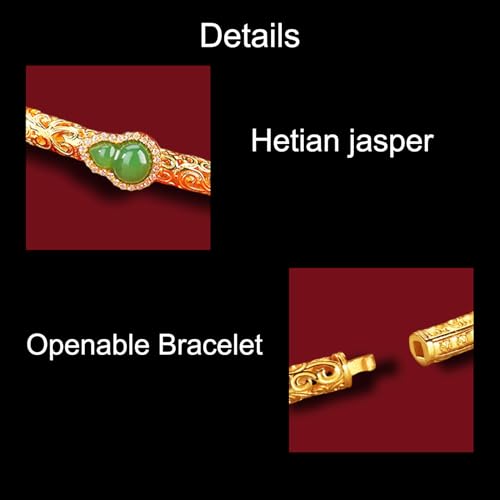 Bracelet en jade et argent 925 anti-ternissement style vintage - 5