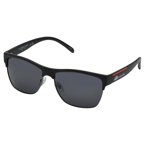 Image of U.S. POLO ASSN. mens Pa3000 Vintage Metal Rectangular Polarized Sunglasses With Uv400 Protection, Sport Sunglasses for Men Rectangular Sunglasses