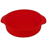 Demeras Cake Baking Pan 11inch Cake Mould Silicone for Cheesecake (red)