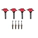 TRQ Ignition Coil and Spark Plug Kit 8 Piece Compatible with 2014-2016 Subaru Forester 2013-2015 Impreza 2013-2014 Legacy Outback XV Crosstrek
