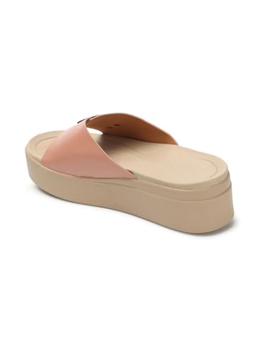 Image of Carlton London women's Flatform Comfortable Slide Sandals with Buckle