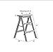 BXL Stołek schodowy, dom stylowa prostota schody przenośny składany stołek orzech krzesło kuchnia wielofunkcyjny gospodarstwo domowe salon materiały skurczowa drabina wysoki stołek stopnik, szary
