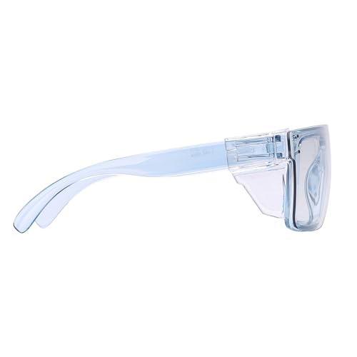 Image of UV400 Transition Photochromic Safety Glases Light to Dark Grey Lens ANSI Z87 Impact Approved