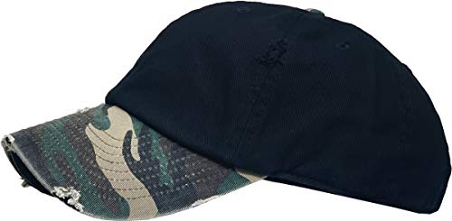 Image of KBETHOS Vintage Washed Distressed Cotton Dad Hat Baseball Cap Adjustable Polo Trucker Unisex Style Headwear