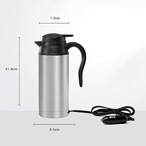 Tetera eléctrica para auto acero doble capa 750ML miniatura 2