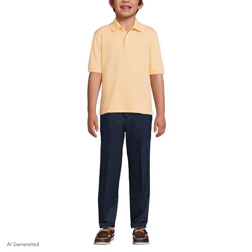 Image of Lands' End School Uniform Kids Short Sleeve Interlock Polo Shirt