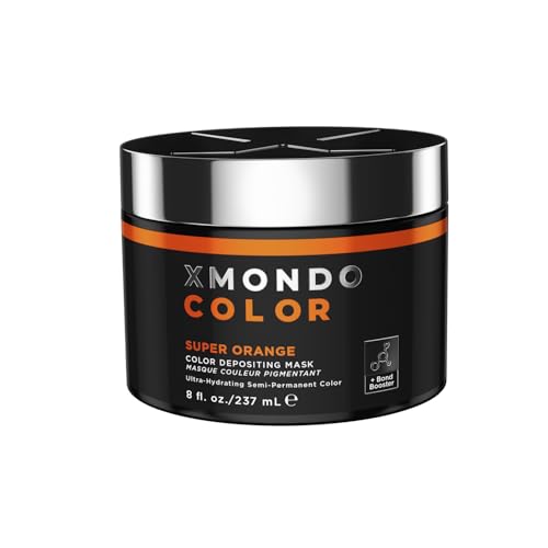Image of XMONDO Color Super Orange Depositing Mask, Hair Dye, 8 Fl Oz | Semi-Permanent, Infused with Bond Booster & Hyaluronic Acid for Nourishment, Revitalization & Repair, Vegan Formula