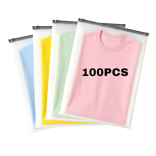 Catálogo para Comprar On-line Bolsas para calcetines - solo los mejores. 46 100PCS Bolsa Esmerilada Boutique, 25x35cm Bolsa para Ropa con Cremallera Esmerilada, Resellable Escarchado Bolsas de Plastico, con Ventilación, para Guardar Camisas, Calcetines,...