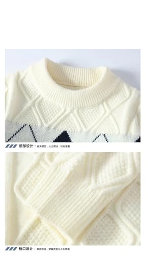 Men's Crewneck Sweater Loose Comfortable Thick Knitwear Simple Sweater2