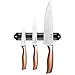 Bergner Just For Chefs Q2906 - Set 3 Cuchillos y Barra Magnética Acero Inoxidable Infinity, Gris