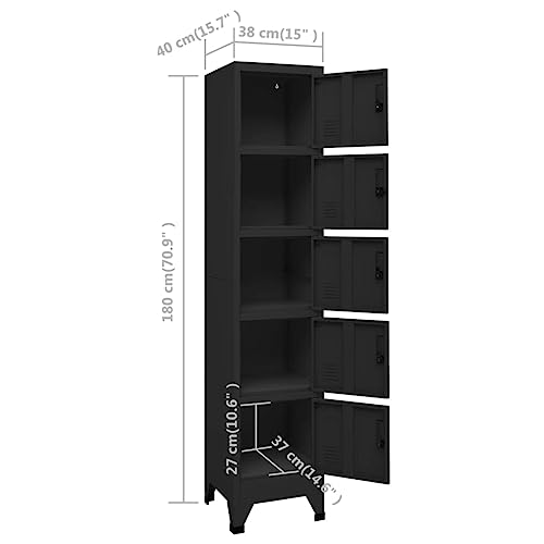 Solution de rangement moderne armoire métallique avec aérations - 3