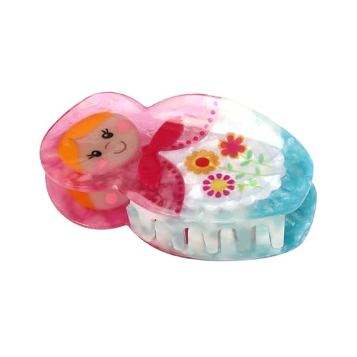 Personalized Cute Acetate Matryoshka Russian Nesting Doll Hair Claw Clip for Women Girls Gift Funny Birthday Present, 1 Piece