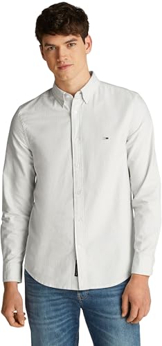 Tommy Jeans TJM Slim Stripe Oxford Shirt Ext Dm0dm20668 Camisa, Blue (Sweet Blue Stripe), S para Hombre