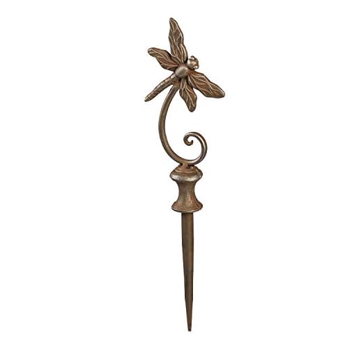 Evergreen Garden Beautiful Summer Butterfly Decorative Metal Hose Guide - 4 x 4 x 20 Inches Fade and Weather Resistant Outdoor Decoration for Homes, Yards and Gardens