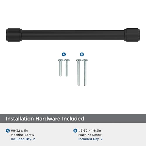 Amerock Faircrest 6-5/16 inch (160mm) Center-to-Center Matte Black Cabinet Pull, BP37465MB by Amerock - Image 5