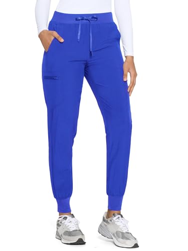 Image of COZYFIT Womens Scrub Pants - Soft Stretch Yoga Style with 5 Pockets, Slim Fit Jogger Scrubs Pants for Women